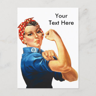 Anpassningsbar Modern Rosie Riveter Vykort