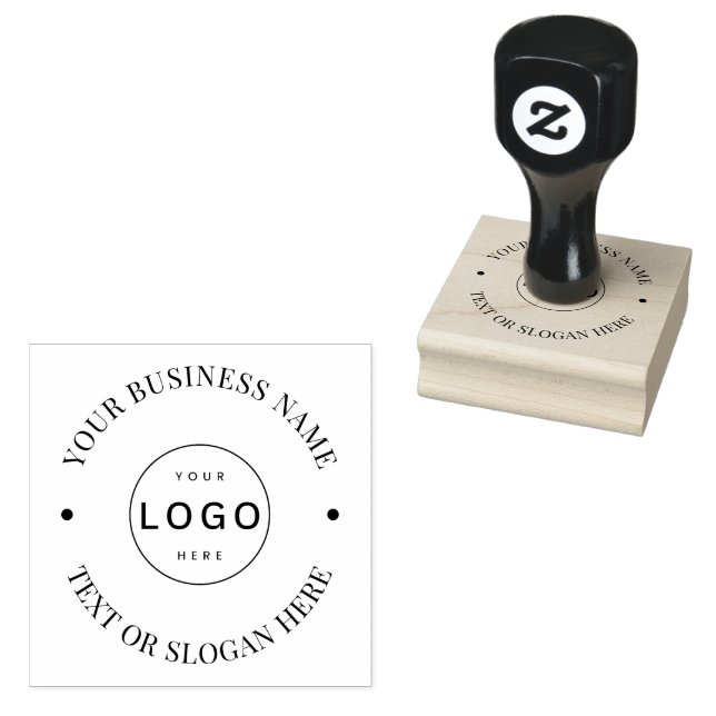 Anpassningsbar Modern Round Business Logotyp-markn Stämpel (Stämplad)