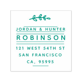 Anpassningsbar Modern Rustic Gren par Returadress Självfärgande Stämpel