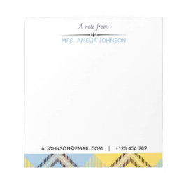 Anpassningsbar Modern Script Namn Email Tel Play T Anteckningsblock