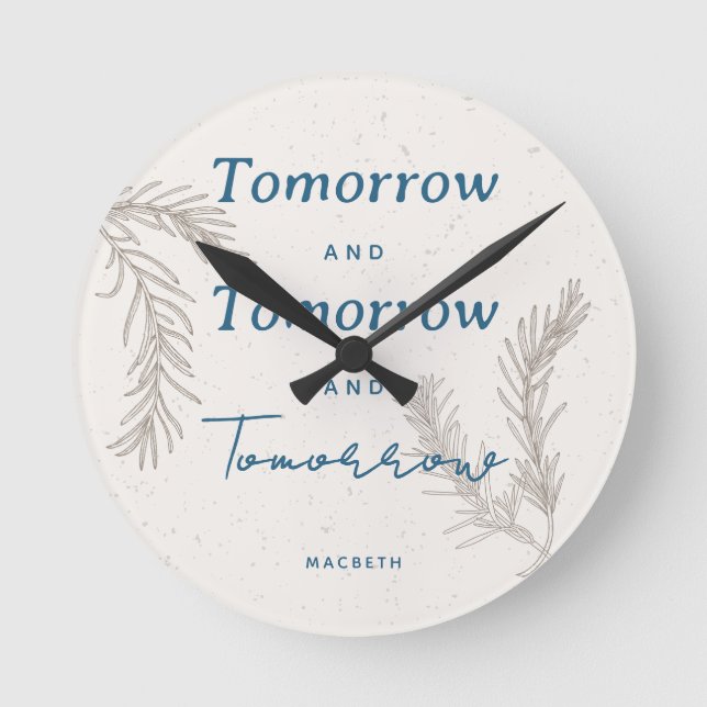 Anpassningsbar Modern Simple Anpassningsbar Elegan Rund Klocka (Framsida)