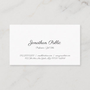 Anpassningsbar Modern Simple Calligraphy Elegant T Visitkort