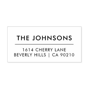 Anpassningsbar Modern Simple Family Returadress Fr Självfärgande Stämpel