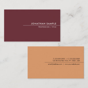 Anpassningsbar Modern Simple Template Elegant Färg Visitkort
