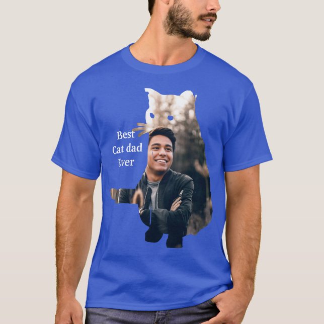Anpassningsbar modern, söt kattfotomall T-Shirt (Framsida)