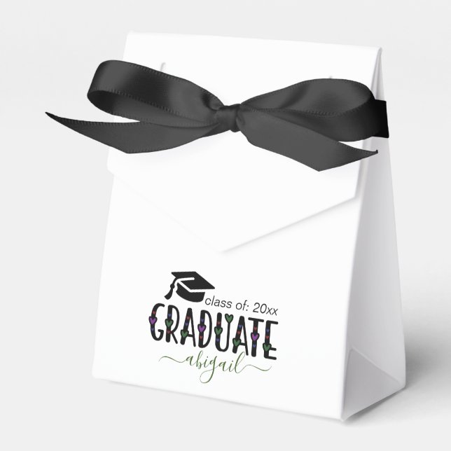 Anpassningsbar Modern Studenten-årsklass Presentaskar (Framsidan Sidan)