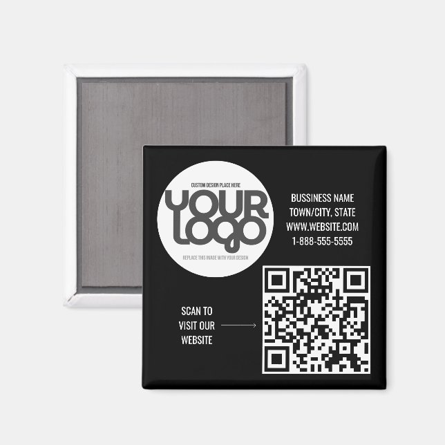 Anpassningsbar Modern Svart Magnet (Front/Back)