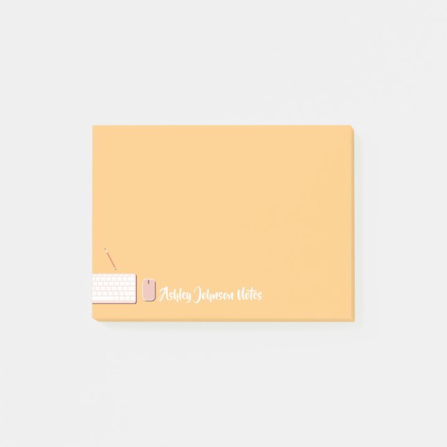 Anpassningsbar Modern Tangentbord Design Post-it Block (Framsida)