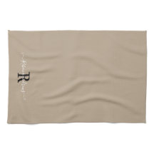 Anpassningsbar Modern Taupe Monogram Script Initia