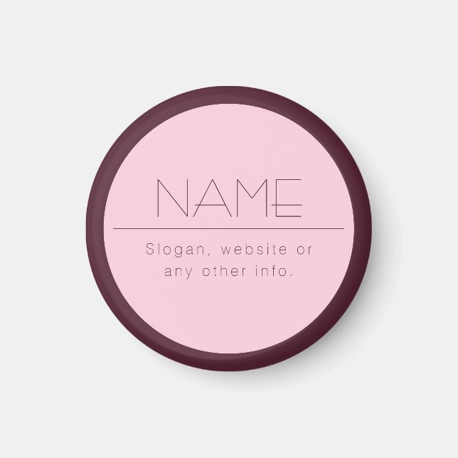 Anpassningsbar modern text med ram magnet (Framsidan)
