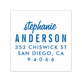 Anpassningsbar Modern Typografi | Returadress av S Självfärgande Stämpel