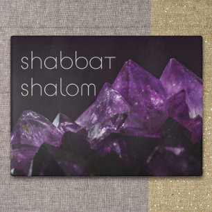Anpassningsbar Modern Unique Faux Amethyst Shabbat