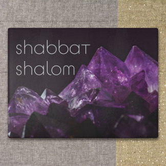 Anpassningsbar Modern Unique Faux Amethyst Shabbat