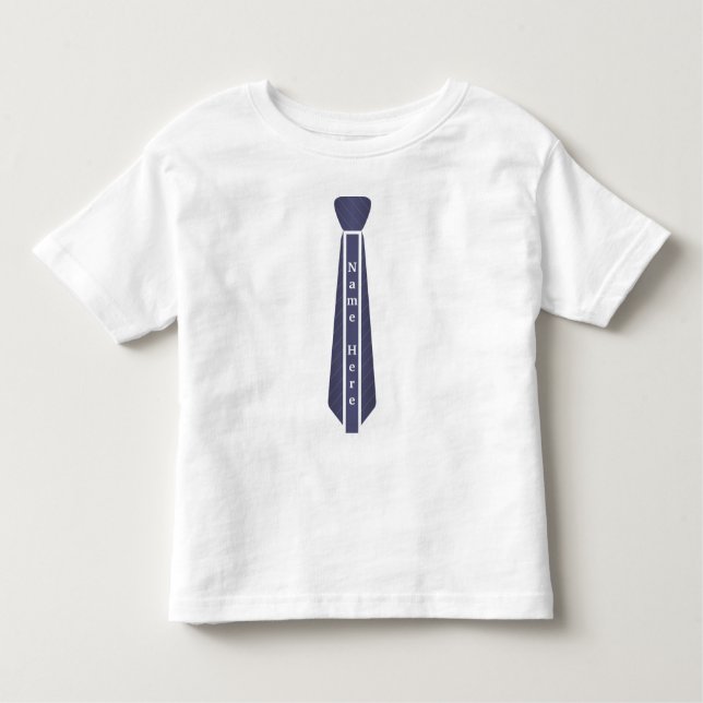 Anpassningsbar modern vintage necktie namn-mall t shirt (Framsida)
