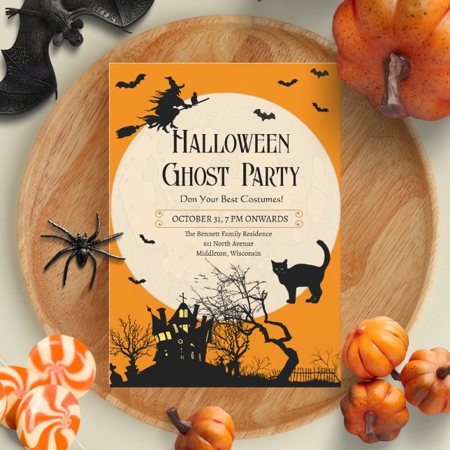 Anpassningsbar Modern Vuxen Halloween Costume Part Inbjudningar (Skapare uppladdad)