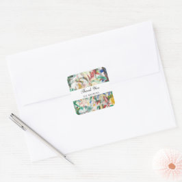 Anpassningsbar Modern Watercolor Abstrakt Tack Fyrkantigt Klistermärke