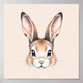 Anpassningsbar Modern Watercolor Cute Påskhare Neu Poster