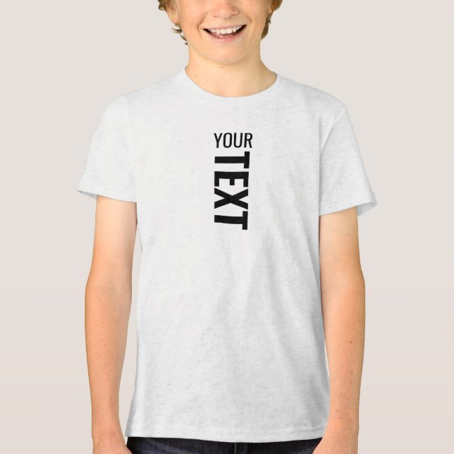 Anpassningsbar Modern Youth Boys Tri Blend White F T Shirt (Framsida)