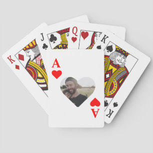 Anpassningsbar - modernt, unikt poker-fotomonogram casinokort