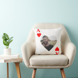 Anpassningsbar - modernt, unikt poker-fotomonogram kudde