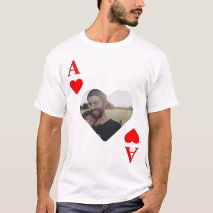 Anpassningsbar - modernt, unikt poker-fotomonogram t shirt