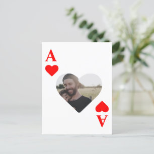 Anpassningsbar - modernt, unikt poker-fotomonogram vykort