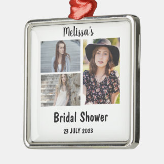 Anpassningsbar Möhippa 3 Fotokollage Julgransprydnad Metall