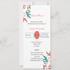 Anpassningsbar Möhippa Elegant färglös Blommigt Inbjudningar