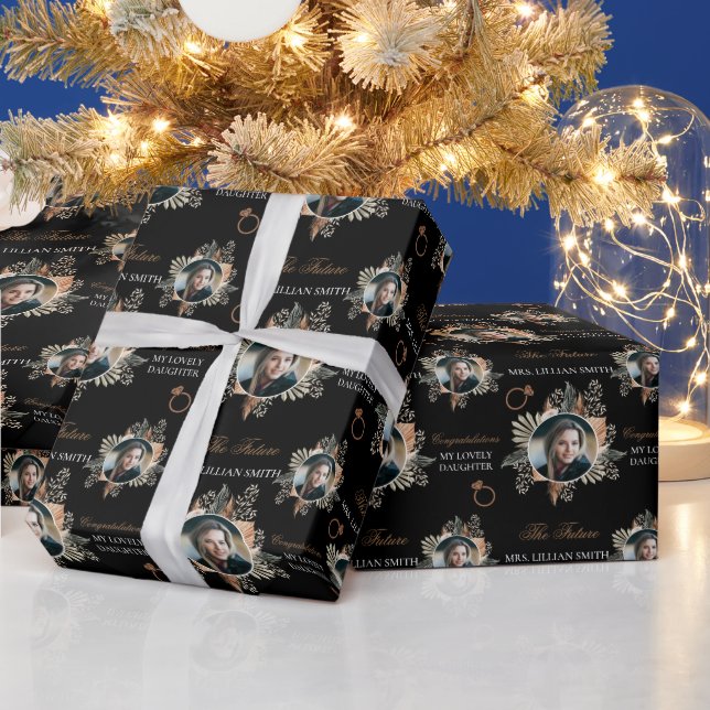 Anpassningsbar Möhippa för Blommigt av fotovattenf Presentpapper (Helgdagar)