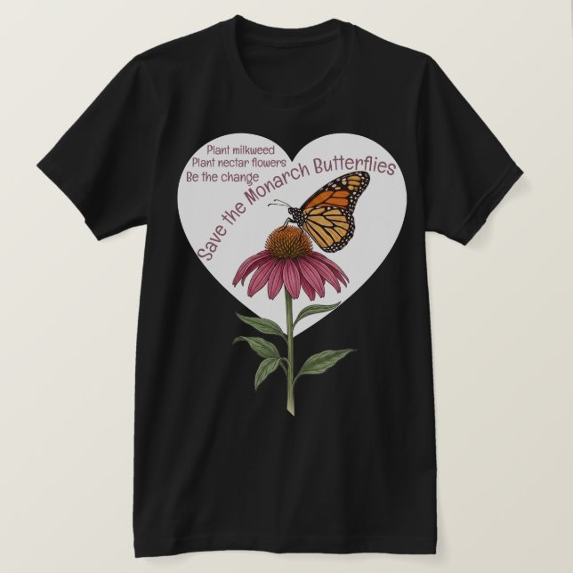 Anpassningsbar Monarkfjäril T Shirt (Design framsida)