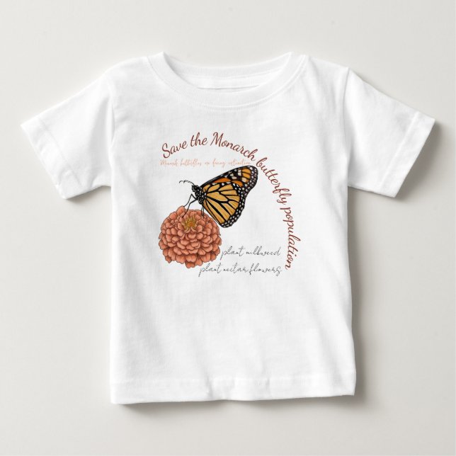 Anpassningsbar Monarkfjäril T Shirt (Framsida)
