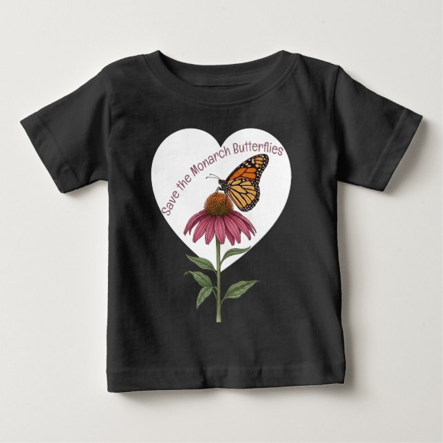 Anpassningsbar Monarkfjäril T Shirt (Framsida)