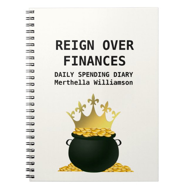 Anpassningsbar Money Management utgiftsdagbok Anteckningsbok (Framsidan)