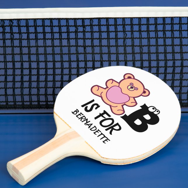 Anpassningsbar monogram B är för björnsöt djur Pingisracket (Insitu)