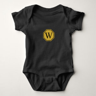 Anpassningsbar Monogram Baby Jersey Bodydräkt T Shirt
