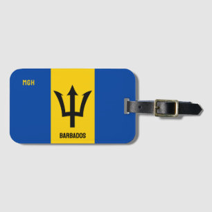 Anpassningsbar Monogram Barbados Flagga Bagagebricka