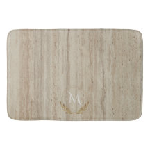 Anpassningsbar Monogram Beige Travertine Marble St