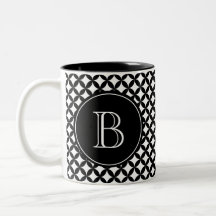 Anpassningsbar Monogram Black and White