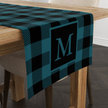 Anpassningsbar Monogram Black Blue Buffalo Play Mö