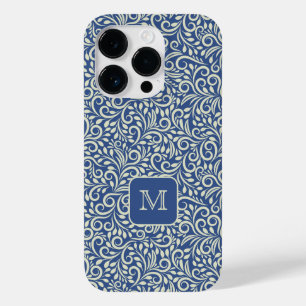 Anpassningsbar Monogram Blommigt Löv Mönster