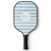 Anpassningsbar Monogram Blue Stripe Pickleball Pad
