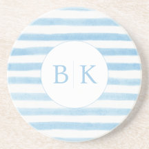 Anpassningsbar Monogram Blue Stripe Sandstone Unde
