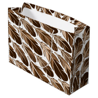 Anpassningsbar Monogram Boho Large Gift Bag - Brow