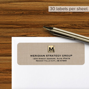 Anpassningsbar Monogram Branded Return-adressetike Returadress Etikett