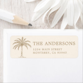 Anpassningsbar Monogram Bröllop Logotyp Handflatan Returadress Etikett