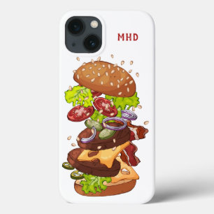 Anpassningsbar Monogram Burger-telefonärenden