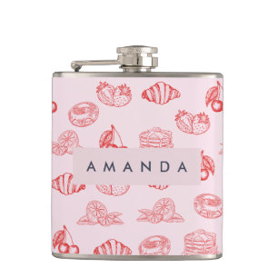 Anpassningsbar Monogram Charming Girly Cherry Stra Fickplunta