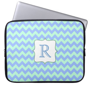 Anpassningsbar Monogram Chevron bärbar dator Fodra Laptop Sleeve