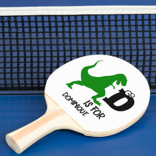 Anpassningsbar monogram D är avsett för Dinosaur s Pingisracket