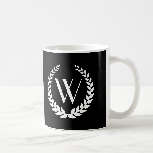 Anpassningsbar Monogram-Elegant Kaffemugg (Höger)